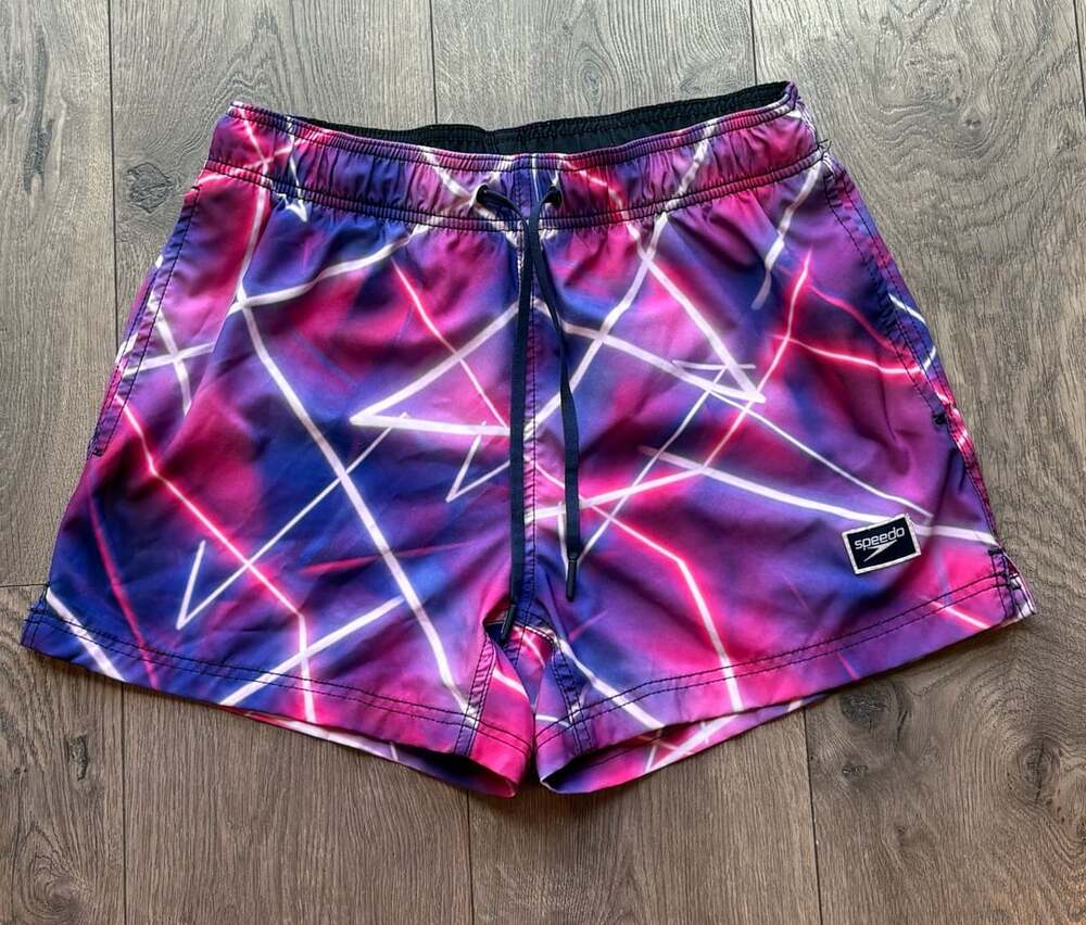 Speedo Late Nite Neon Volley Swim Trunk Byzantium Mens S
